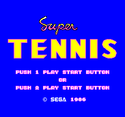 Great Tennis Title Screen